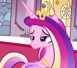 Size: 1404x1243 | Tagged: safe, derpibooru import, screencap, princess cadance, alicorn, pony, twilight's kingdom, canterlot castle, cropped, female, missing cutie mark, solo