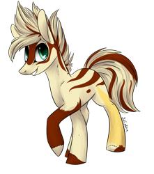 Size: 1362x1543 | Tagged: safe, artist:intfighter, derpibooru import, oc, oc only, earth pony, pony, earth pony oc, grin, raised hoof, signature, simple background, smiling, solo, transparent background