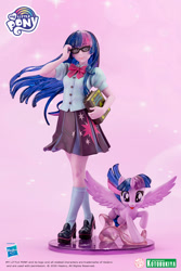 Size: 667x1000 | Tagged: safe, derpibooru import, twilight sparkle, twilight sparkle (alicorn), alicorn, human, pony, equestria girls, book, clothes, dress, glasses, human ponidox, humanized, kotobukiya, kotobukiya twilight sparkle, limited edition, self ponidox