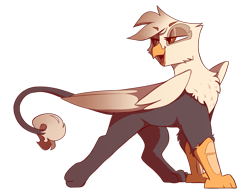 Size: 2320x1800 | Tagged: safe, artist:crimmharmony, derpibooru import, oc, oc only, oc:grudge, griffon, female, griffon oc, simple background, solo, standing, transparent background