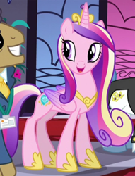 Size: 990x1297 | Tagged: safe, derpibooru import, screencap, fancypants, princess cadance, alicorn, pony, princess spike (episode), background pony, cropped, solo focus, unnamed character, unnamed pony