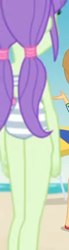 Size: 596x2159 | Tagged: safe, derpibooru import, screencap, starlight, better together, blue crushed, equestria girls, ass, bikini, butt, clothes, cropped, female, solo, striped bikini, striped swimsuit, swimsuit