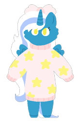 Size: 300x450 | Tagged: safe, artist:gumdropsushi, derpibooru import, oc, oc:fleurbelle, alicorn, alicorn oc, bow, chibi, clothes, cute, female, golden eyes, hair bow, horn, mare, simple background, sweater, transparent background, wings