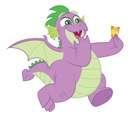 Size: 4001x3657 | Tagged: safe, artist:aleximusprime, derpibooru import, spike, dragon, the ticket master, adult, adult spike, chubby, fat, fat spike, older, older spike, simple background, solo, ticket, transparent background, winged spike