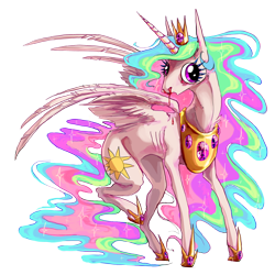 Size: 2000x2000 | Tagged: safe, artist:baccizoof, derpibooru import, princess celestia, alicorn, pony, blood, crown, gemstones, gold, nosebleed, simple background, skinny, solo, transparent background