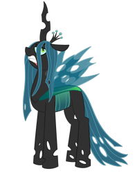 Size: 1692x2174 | Tagged: safe, artist:albinon, derpibooru import, queen chrysalis, changeling, changeling queen, commission, commissioner:reversalmushroom, simple background, solo, transparent background