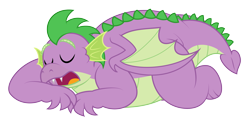 Size: 4433x2140 | Tagged: safe, artist:aleximusprime, derpibooru import, spike, dragon, adult, adult spike, chubby, fat, fat spike, older, older spike, simple background, solo, transparent background, winged spike