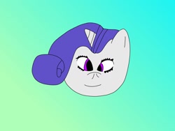 Size: 1280x960 | Tagged: safe, artist:slimgoomba2, derpibooru import, rarity, pony, unicorn, alternate eye color, ball, female, gradient background, inanimate tf, mare, meme, morph ball, rariball, solo, transformation