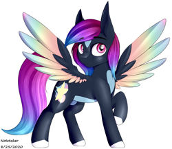 Size: 2223x1926 | Tagged: safe, artist:notetaker, derpibooru import, oc, oc only, oc:astral empyrean, pegasus, female, mare, simple background, solo, white background, wings