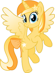 Size: 4000x5280 | Tagged: safe, artist:melisareb, derpibooru exclusive, derpibooru import, oc, oc only, oc:favourite, alicorn, pony, absurd resolution, colored wings, derpibooru, derpibooru ponified, female, flying, gradient wings, looking at you, mare, meta, ponified, ribbon, show accurate, simple background, solo, transparent background, vector, wings