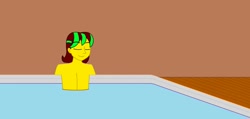 Size: 1280x607 | Tagged: safe, artist:trainman3985, derpibooru import, oc, oc only, oc:trainman3985, equestria girls, hot tub, male, solo, spa