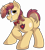 Size: 4000x4450 | Tagged: safe, artist:rainbowtashie, derpibooru import, apple bloom, dinky hooves, oc, oc:sparkling apples, earth pony, pony, unicorn, bowtie, butt, colt, commissioner:bigonionbean, cutie mark, flank, fusion, fusion:sparkling apples, male, rule 63, simple background, thicc ass, transparent background, writer:bigonionbean