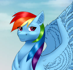 Size: 2582x2480 | Tagged: safe, artist:creed larsen, derpibooru import, rainbow dash, pegasus, pony, solo