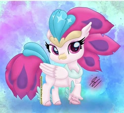 Size: 640x585 | Tagged: safe, artist:patience.desime.art19, derpibooru import, queen novo, hippogriff, my little pony: pony life, my little pony: the movie, cute, g4 to g4.5, novobetes, solo