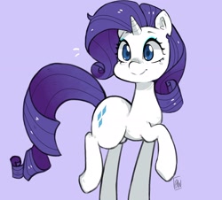 Size: 2048x1852 | Tagged: safe, artist:bluewolfiess, derpibooru import, rarity, pony, unicorn, cute, ear fluff, female, mare, purple background, raribetes, simple background, solo