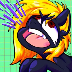 Size: 2048x2048 | Tagged: safe, artist:icky_slicky, derpibooru import, oc, oc:naveen numbers, pegasus, angery, faic, simple background, solo, yelling