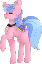 Size: 673x1028 | Tagged: safe, artist:trigger-bolt, derpibooru import, royal ribbon, unicorn, eyes closed, simple background, solo, transparent background