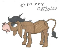 Size: 871x700 | Tagged: safe, artist:cmara, derpibooru import, cranky doodle donkey, donkey, male, simple background, solo, traditional art, white background