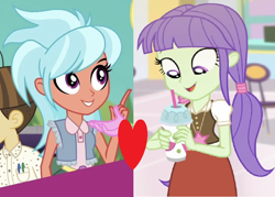 Size: 954x684 | Tagged: safe, derpibooru import, frosty orange, starlight, equestria girls, equestria girls series, mirror magic, sunset's backstage pass!, spoiler:eqg series (season 2), spoiler:eqg specials, female, frostylight, heart, lesbian, shipping, shipping domino