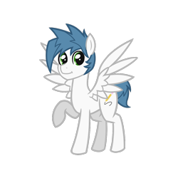 Size: 1080x1080 | Tagged: safe, artist:whitequartztheartist, derpibooru import, oc, oc only, oc:white quartz, pegasus, blue mane, green eyes, male, pencil, simple background, solo, stallion, transparent background, white