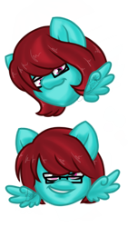 Size: 1080x1920 | Tagged: safe, artist:silentwolf-oficial, derpibooru import, oc, oc only, pegasus, pony, :o, bust, duo, glasses, open mouth, pegasus oc, simple background, transparent background, wings