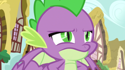 Size: 1920x1080 | Tagged: safe, derpibooru import, screencap, spike, dragon, the big mac question, solo, winged spike