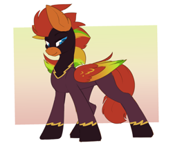 Size: 2162x1902 | Tagged: safe, artist:beardie, derpibooru import, oc, oc only, pegasus, pony, clothes, colored pupils, costume, folded wings, lidded eyes, male, pegasus oc, shadowbolts, shadowbolts costume, smiling, smirk, solo, stallion, wings