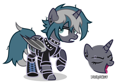 Size: 4350x2984 | Tagged: safe, artist:oyks, derpibooru import, oc, oc only, oc:elizabrat meanfeather, alicorn, bat pony, bat pony alicorn, pony, alicorn oc, bat pony oc, bat wings, boots, choker, clone, clothes, ear piercing, earring, eyebrow piercing, eyes closed, female, fingerless gloves, gloves, gritted teeth, horn, jacket, jewelry, leather jacket, mare, open mouth, piercing, raised hoof, shoes, simple background, socks, solo, spiked choker, striped socks, tongue piercing, transparent background, wings