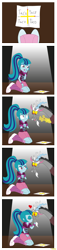 Size: 3024x13163 | Tagged: safe, artist:conikiblasu-fan, discord, sonata dusk, equestria girls, absurd resolution, blushing, charlie charlie challenge, comic, duskcord, female, kissing, male, shipping, straight