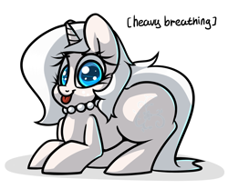 Size: 3000x2500 | Tagged: safe, artist:slavedemorto, oc, oc only, oc:ivory lace, pony, unicorn, descriptive noise, heavy breathing, high res, meme, solo