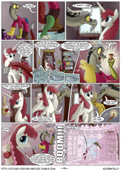 Size: 1080x1528 | Tagged: safe, artist:az-pekt, discord, oc, accidentally, comic, lauren faust, ponified, statued discord replies