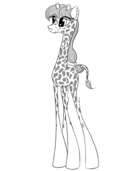 Size: 3000x4000 | Tagged: safe, artist:sigmanas, oc, oc only, giraffe, monochrome