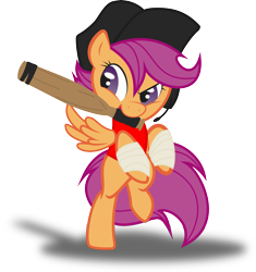 Size: 5000x5330 | Tagged: safe, artist:thejbw, scootaloo, .svg available, absurd resolution, crossover, scout, scoutaloo, simple background, solo, team fortress 2, transparent background, vector