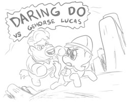 Size: 349x281 | Tagged: safe, artist:fadri, daring do, pony, george lucas, mane