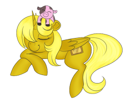 Size: 547x441 | Tagged: safe, artist:ponycide, oc, oc only, oc:ticket, alicorn, pig, pony, alicorn oc, hamlet, simple background, transparent background