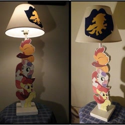 Size: 500x500 | Tagged: safe, apple bloom, scootaloo, sweetie belle, custom, cutie mark crusaders, irl, lamp, photo