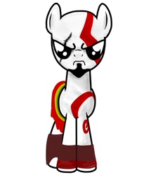 Size: 809x987 | Tagged: safe, artist:burnoid096, god of war, kratos, ponified, simple background, white background