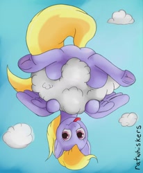 Size: 850x1030 | Tagged: safe, artist:ratwhiskers, cloud kicker, cloud, cloudy, solo, tongue out, underhoof