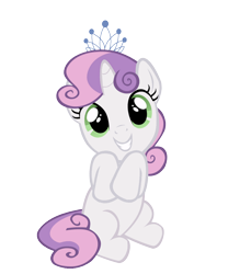 Size: 900x1029 | Tagged: dead source, safe, artist:kuren247, artist:purezparity, sweetie belle, pony, unicorn, accessory theft, cute, diasweetes, female, filly, simple background, tiara, transparent background, vector