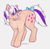 Size: 900x879 | Tagged: safe, artist:seiretsym, twilight, pony, g1, female, horn, mare, pink coat, two toned mane