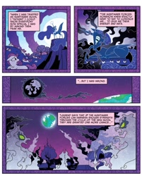 Size: 975x1210 | Tagged: safe, artist:amy mebberson, idw, nightmare moon, spoiler:comic, spoiler:comic05, comic, legend, moon, nightmare dreamscape, nightmare forces