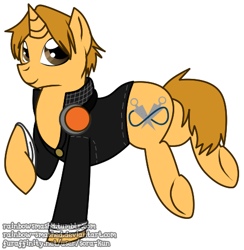 Size: 455x466 | Tagged: safe, artist:rainbow-smashed, hanamura yosuke, persona, persona 4, ponified