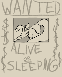 Size: 727x901 | Tagged: safe, artist:celerypony, oc, oc only, oc:celery, sleeping, solo, wanted poster