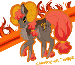 Size: 969x843 | Tagged: safe, artist:kamaete-ink, 30 minute art challenge, aries, ponified, zodiac