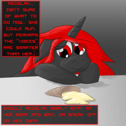 Size: 500x500 | Tagged: safe, artist:firefanatic, oc, oc only, oc:redblak, dropped ice cream, ice cream, sad, tumblr