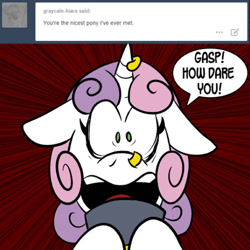 Size: 540x540 | Tagged: safe, artist:pembroke, sweetie belle, ask, gasp, meanie belle, piercing, shocked, tumblr