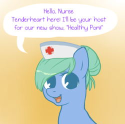 Size: 450x446 | Tagged: safe, artist:vella, derpibooru import, nurse tenderheart, pony, mane