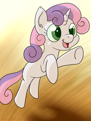 Size: 750x1000 | Tagged: safe, artist:tehflah, sweetie belle, jumping, leaping, mid leap, solo