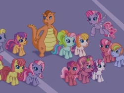 Size: 640x480 | Tagged: safe, cheerilee (g3), cherry blossom (g3), daisyjo, fiesta flair, rainbow dash (g3), scootaloo (g3), starsong, sweetie belle (g3), toola roola, g3, g3.5, twinkle wish adventure, background pony, boy ponies, boy pony, whimsey weatherbe