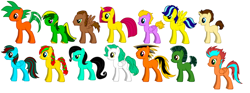 Size: 1024x380 | Tagged: safe, artist:rongothepony, oc, oc only, alicorn, earth pony, pegasus, pony, unicorn, pony creator, adoptable, alicorn oc